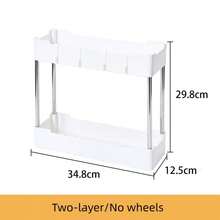 1 Piece 2/3/4 Widened Rolling Storage Cart Trolley, Bathroom Storage Mobile Rack, Multi-Functional Practical Rack, Kitchen, Laundry Room, Bedroom, Office Storage And Organization, Cart Storage Rack, Multi-Functional Kitchen Vegetable Tray Drip Rack, Bathroom Skin Care/Shower Gel/Towel Storage Rack, Household Storage Rack - Multicolor - View 10
