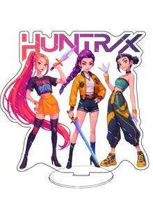 Mattel K-POP Wish Hunters HUNTRX Anime Character Acrylic Desktop Standee, Virtual Idol Collectible Figure For Desk Shelf Room Decor, Holiday Birthday Party / Back-To-School Gift For Teens & Adult Fans Perfect Gifts For Christmas, Halloween, Thanksgiving, New Year, Birthday Parties, Summer And Winter Parties, And The Perfect Gift For The Back-To-School Season. - Multicolor - View 8