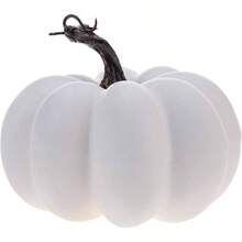 - Calabazas artificiales de espuma blanca de 5.9 pulgadas, calabazas pequeas, decoracin de cosecha de otoo, realista, manualidades, calabazas falsas para Halloween, Accin de Gracias, boda - Blanco - Ver 2