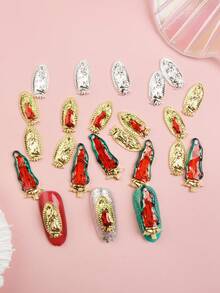 20 Peças de Conjunto de Acessórios de Unhas Estilo Misto de Nossa Senhora, Acessórios de Unhas 3D DIY para Senhoras e Meninas com Estilos Mistos de Nossa Senhora