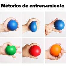 Pelota de agarre de 7 cm, pelota de entrenamiento de fuerza de mano - Herramienta de ejercicio de dedos, pelota de apretón duradera, para mejorar la fuerza de la mano y aliviar el estrés, entrenador de fuerza de agarre, entrenamiento de fuerza de dedos, entrenamiento de fuerza, pelota de alivio de estrés - Multicolor - Ver 7