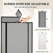 Left Right Side Opening Magnetic Screen Door Mesh - Adjustable Cut Mesh Door Size Fit Multiple Door Size Up To 36inchx82inch Heavy Duty Screen Doors For Keep Bug Out,  Pet Friendly{Inchsize_nameinch:InchFitDoorSizeupto36x82Inch(Adjustable)Inch} - FitDoorSizeupto36x82Inch(Adjustable) - View 4