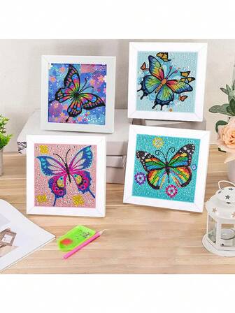 Diamond Painting Art Set, DIY Diamond Art, Home Wall Decor (Butterfly)