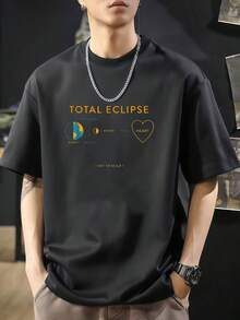 T-Shirt With Total Eclipse Heart Print - Black - View 7