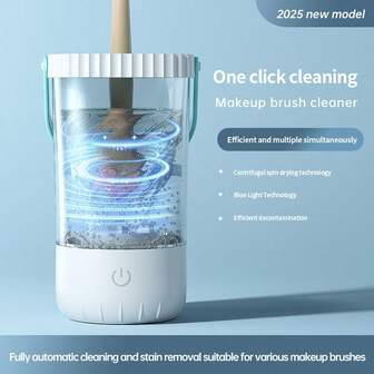 Máquina Automática de Limpeza de Pincéis de Maquiagem, Limpador e Secador Elétrico de Pincéis de Maquiagem, Novo Dispositivo de Limpeza de Esponjas de Maquiagem