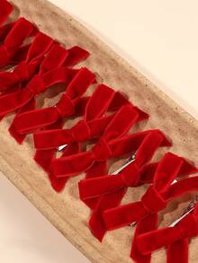 10 Stück Samt Haarschleifen für Mädchen als Valentinstag Geschenke, Mädchen Haarschmuck