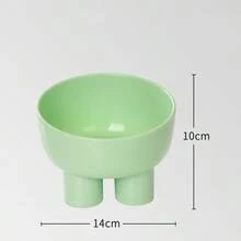 2 artículos: Soporte para el cuello con forma de pata de elefante; comedero/utensilio de alimentación antivuelco. - Verde + Amarillo 450 ml - Ver 5