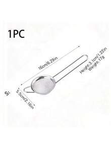 3pcs/1pc Stainless Steel Fine Mesh Tea Strainer With Handle - Japanese Style Matcha Powder Sifter