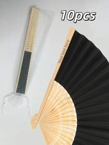1/5/10/20/40/100件客製化白色摺疊紙扇：DIY竹扇，適用於婚禮禮物、生日、母親節、復活節等 - 完美適合家庭、辦公室和活動派對，個性化禮物，派對小禮品 - 彩色 - 查看 34