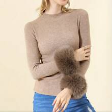 Solid Color Faux Fur Cuffs, Elegant Soft Warm Fuzzy Wrist Warmers, Winter Windproof Decorative Fake Sleeves