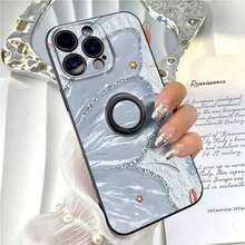 [Teléfono] Soporte de anillo de silicona, TPU antigolpes con agarre giratorio de 360°, cobertura total para phone 12, 13, 14, 15 y 16 (incluidos Pro/Pro/Plus). Colores: negro, blanco y azul. - Multicolor - Ver 5