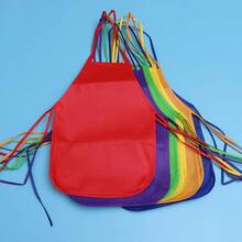Baluue Delantal Infantil Impermeable De Tela No Tejida Para Pintura Y Cocina Ajustable Con Lazos Largos Fácil De Limpiar Para Niños En Manualidades Y Actividades Creativas - 1 - Ver 4