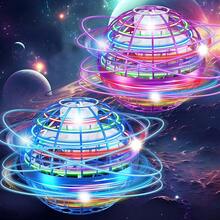 Flying Orb Ball Toy, Galaxy Boomerang Ball, Hover Hand Mini Drone Cosmic Globe, Fly Spinners For Kids Adults Indoor Outdoor Toys, Cool LED Lights Toys For 6 7 8 9 10+ Years Old Boys Girls Gift Blue