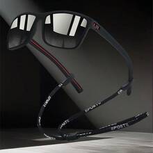 WSZ Retro Square Fashion Glasses With Chain, Luxury Shiny Design, Suitable For Driving, Beach, Outdoor Sports, Shopping, Travel, Hiking, Running, Camping And Other Occasions, Fashionable Vintage Motorcycle Driving Glasses - GL-f566-2 - View 7