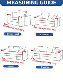 1pc 3D Sofa Cover, Multi-Functional Full Coverage Sofa Slipcover, Solid Color Geometric Pattern Design Sofa Protector, Holiday Decor Sofa Cover, High Elasticity All-Inclusive Sofa Cover, Suitable For All Seasons - Dark Grey - View 2