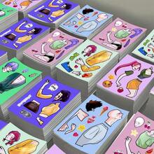 女巫狩猎情侣版可更换贴纸，益智趣味手工DIY创意减压贴纸艺术 - 彩色 - 查看 6