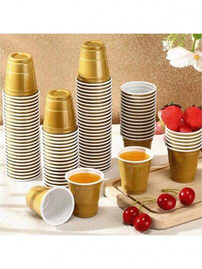 10/20pcs Reusable Mini Shot Glasses, 2oz Bullet Cups For Parties, Suitable For Serving Liquor, Cocktails, Wine, Condiments, Snacks, Juice. Perfect For Any Party!