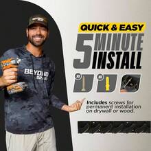 Fishing GripLock Vertical Fishing Rod Rack U2013 Wall - Mounted Fishing Rod Holder Garage U2013 Stores To 9 Rods Or Combos U2013Space - Saving Durable Fishing Rod Holders Serious Anglers