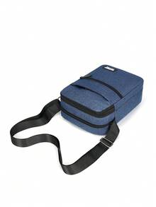 Large Capacity Fashion Men's One Shoulder Diagonal Messenger Bag, Multi-Functional Adjustable Strap Zipper Closure, Multi-Compartment Practical Storage Men's Bag Festival