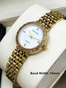 Pablo Raez 1 pezzo Orologio da donna di lusso in oro 18K, gioiello di moda, orologio da polso blu, accessori in acciaio inossidabile, movimento al quarzo, colore dorato IPG antiossidante, orologio da abito - Tagli Unica - Visualizzare 11