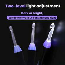 Juego de ganchos de crochet LED 9 en 1, 9 cabezas intercambiables, agujas de tejer iluminadas, herramientas de costura y accesorios - 1 - Ver 2