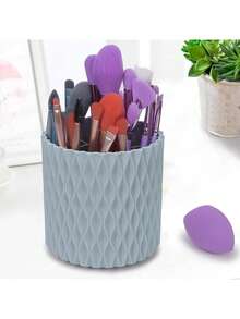 1/Pc Plastic Makeup Box, Modern Geometric Design Case For Home,For Holiday Beach, Bathroom Collection, Bedroom Collection, Large Capacity