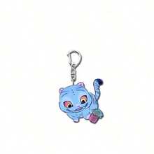 Mattel K-POP Wish Hunters Cute Cartoon Blue Cat Acrylic Keychain Set (5 Pcs), Chibi Anime IP Series Merchandise Bag Charm Accessories, Fun Collectible For Teens & Adult Fans, Back-To-School Holiday Birthday Gift - Multicolor - View 12