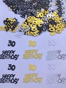 400pcs/Pack Birthday Party Decorative Confetti, 18/30/40/50/60th Anniversary Confetti, Birthday Decor, For Tabletop Scattering, Happy Birthday, Glitter Sprinkle, Anniversary, Valentine's Day, Holiday Celebration, 18th Anniversary, 30th Anniversary, 50th Anniversary, 40th Anniversary, 60th Anniversary, Bachelor Party, Retirement Party, Wedding Toss, Perfect For Holiday Celebration, Wedding Anniversary And Party DIY Decoration