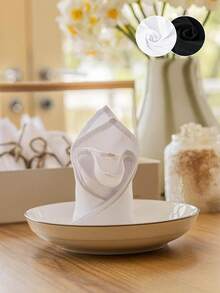 2/6/12/280pcs European Simple Solid Color Wrinkle-Resistant Breathable Wipe Cloth, Napkin, Placemat For Wedding Party Hotel Banquet Restaurant Kitchen Food Dining Table Decor - Multicolor - View 3