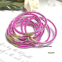 Set de 9 piezas de pulseras de colores con cuentas, estilo princesa de múltiples capas, aptas para que las mujeres las usen en fiestas de Navidad - Cuentas de arroz - Ver 22