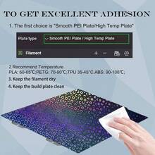 PEO PET Placa de construccin para Bambulabs a1 - Galaxia PEY+caleidoscopio PEK - Ver 6