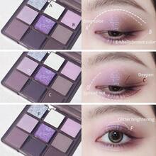 9Colors Eye Shadow Palettes MakeupDark Purple Plum Lavender Mauve Black Smoky Eyeshadow Palette For Older Women Natural Powde Eye Shadows Waterproof Long Lasting NaturingLooking - 9Colors-dark Purple Plum Lavender - View 6