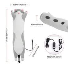 Hailicare Chăn sưởi điện USB, gối sưởi hình mèo dễ thương mềm mại dành cho kỳ kinh nguyệt, 5 mức nhiệt độ, quà tặng cho phụ nữ, bé gái, bố mẹ và bạn bè nhân dịp Halloween, Giáng sinh, Lễ Tạ ơn. - Màu Xám nhạt - Xem 8