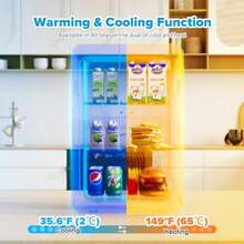 Mini Fridge 22L Portable Mini Refrigerator 12V Car Fridge Cooler Black - Negro - Ver 5