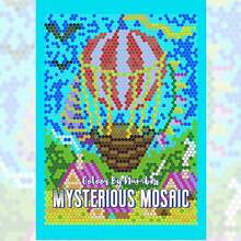 GDTME 24 Pages Mysterious Mosaic Pixel Art Coloring Book For Adults: Double-Sided Printing, Pixel Art Coloring Book To Help You Relax And Improve Focus - Includes Square, Circle And Triangle Patterns, Size: 8.26x11.69 Inches - Mosaic Grid Painting 03 - View 22
