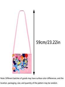 Bluey 1 szt. Niebieska torba na ramię, śliczna niebieska rodzinna torba na klatkę piersiową, lekka torba na ramię z kreskówkowym wzorem prezent