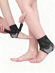 1 قطعة - دعامة الكاحل قابلة للتعديل للرجال والنساء، مع وسادة الكاحل السيليكونية بشكل U- مع أداتي ربط قابلتين للتحرير- دعامة ضغط الكاحل، دعامة لقوس القدم للتمرين والجيم والرياضة والجري والسلة والكرة الطائرة! (أسود/وردي/رمادي) - اكسسوارات الجيم - متعدد الألوان - مشاهدة 9