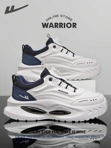 Warrior Comfortable Street Style Thick Soled Men's Shoes Autumn And Winter Comfortable Running Shoes Modest Style Casual Yet Sleek Sneakers Applicable Throughout The Year Wear-Resisting All-Day Wear Training Sneakers