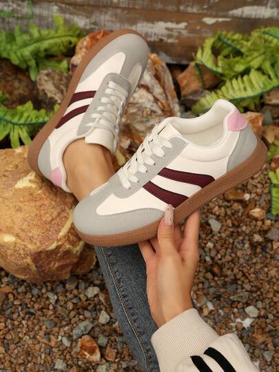 Women's Casual Versatile Leopard Print Accent Sneakers, Fashion Eye-Catching Comfortable Rubber Soft Sole Athletic Shoes, Breathable Lightweight Patchwork Sports Shoes For Women