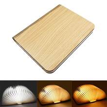 1PC LED 5 Colors Paper Creative Book Night Light USB Rechargeable Magnetic Folding Decorative Desk Lamp For Home Office Library Party Festival Gifts ﻿ - 書本燈杏色 - 查看 14
