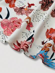 两件套女士优雅碎花雪纺连衣裙和外套套装，浪漫约会、度假春夏装扮 - 彩色 - 查看 4