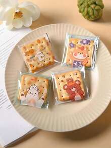 Cookie Bags, Mooncakes, Pastries, Candies, Snowflake Pastry Packaging Bags, Frosted Dot Self-Adhesive Bags, Self-Sealing Bags For Baking Packaging - Multicolor - View 9