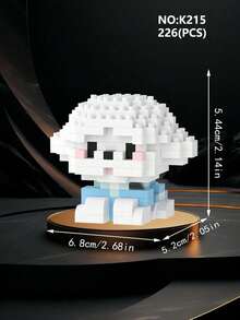 1 Pc Small Granules Building Block Pet Toy, Cute Cat Dogs Series Micro Brick Toys, Creative Cartoon Animal Model Assembly Toy, Well As A Delicate Home Furnishing Ornaments, Desk Decoration, The Best Holiday Gift For Friends Or Loved Ones Room Decoration,Cat,Schnauzer,Border Collie,Building Blocks,Cat,Schnauzer,Cat,Building Blocks,Schnauzer - Multicolor - View 10