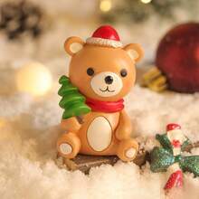 Christmas Decor Santa Claus & Snowman Resin Figurines, Cartoon Scene Decoration, Gift Ornaments - Multicolor - View 14