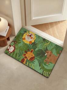 1pc Fashionable Cartoon Creative Faux Wool Rug Carpet, Small Animal Pattern Carpet, Skin-Friendly Soft Carpet, Versatile Living Room Carpet, High- Product, Festival New Arrival Hot Selling Item, Suitable For Living Room, Bedroom, Study, Thickness 0.7-1.0cm (Handmade Measurement With Reasonable Error)