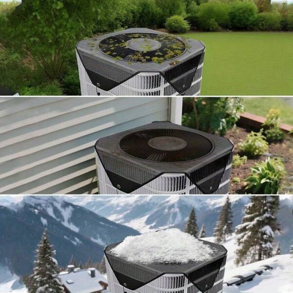 1pc Air Conditioner Outdoor Unit Protective Cover, Universal Dust-Proof AC Outdoor Unit Protector, Suitable For Central Air Conditioner Outdoor Unit