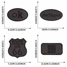 2/4pcs Feather Down Jacket Patches, Self-Adhesive, Seamless, High-End Clothing Repair, Leather Garments, Holes, Black Embroidered Fabric Patches, Jacket Patches, Sewing Patches, Clothing Patches, Garment Care Solution, Clothing Hole Repair, Embroidered Badges, Clothing Repair Stickers, Minimalist Repair Look, Understated Repair Style, Durable Fabric Structure, Enhanced Patch Durability - Multicolor - View 18