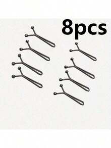 8件简易多功能可调节夹头带扣免钉腰部固定夹隐形防漏夹多功能围巾头带收紧工具用于收紧袖口、衣领、腰带、裤腿 - 彩色 - 查看 15