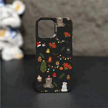 Funda protectora de TPU con patrón de moda navideña IMD, diseño impreso, funda protectora básica a prueba de golpes, adecuada para iPhone 7/8/XSMAX11/12/12Pro/12Pro Max/13/13 Pro/13 Pro Max/14 Pro/14 Pro Max/15 Pro/15 Pro Max/16 PRO/16PLUS/16PRO MAX - Un regalo ideal para cualquier ocasión - Colores mixtos - Ver 7