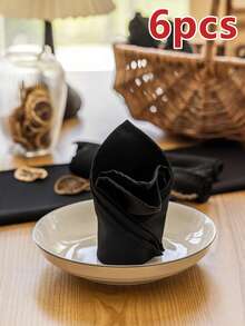 2/6/12/280pcs European Simple Solid Color Wrinkle-Resistant Breathable Wipe Cloth, Napkin, Placemat For Wedding Party Hotel Banquet Restaurant Kitchen Food Dining Table Decor - Multicolor - View 10